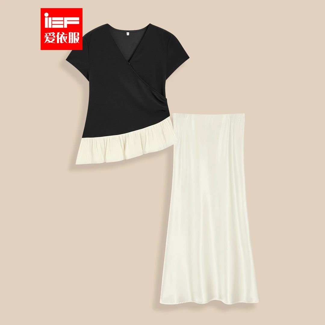 IEF/爱依服2025夏季新款时尚两件套时尚不规则大方得体一整套穿搭