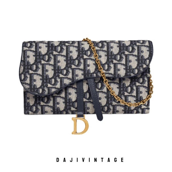 95新 DIOR/迪奥 大吉中古3/Dior迪奥老花刺绣二合一斜挎包