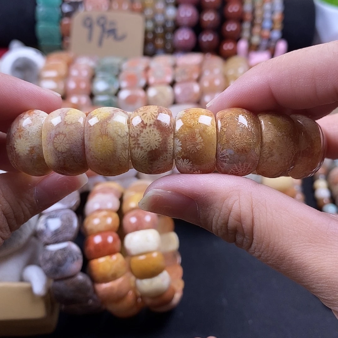 硅化珊瑚（珊瑚玉）未镶嵌手牌 双十一破价 16