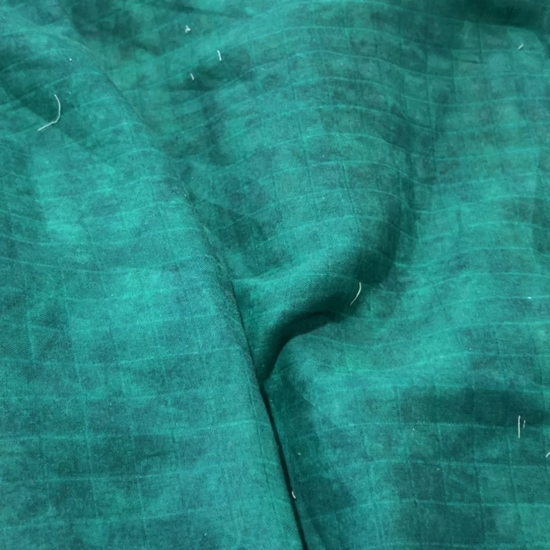 棉新款 一米价纯棉格纹双层纱1.67米宽E