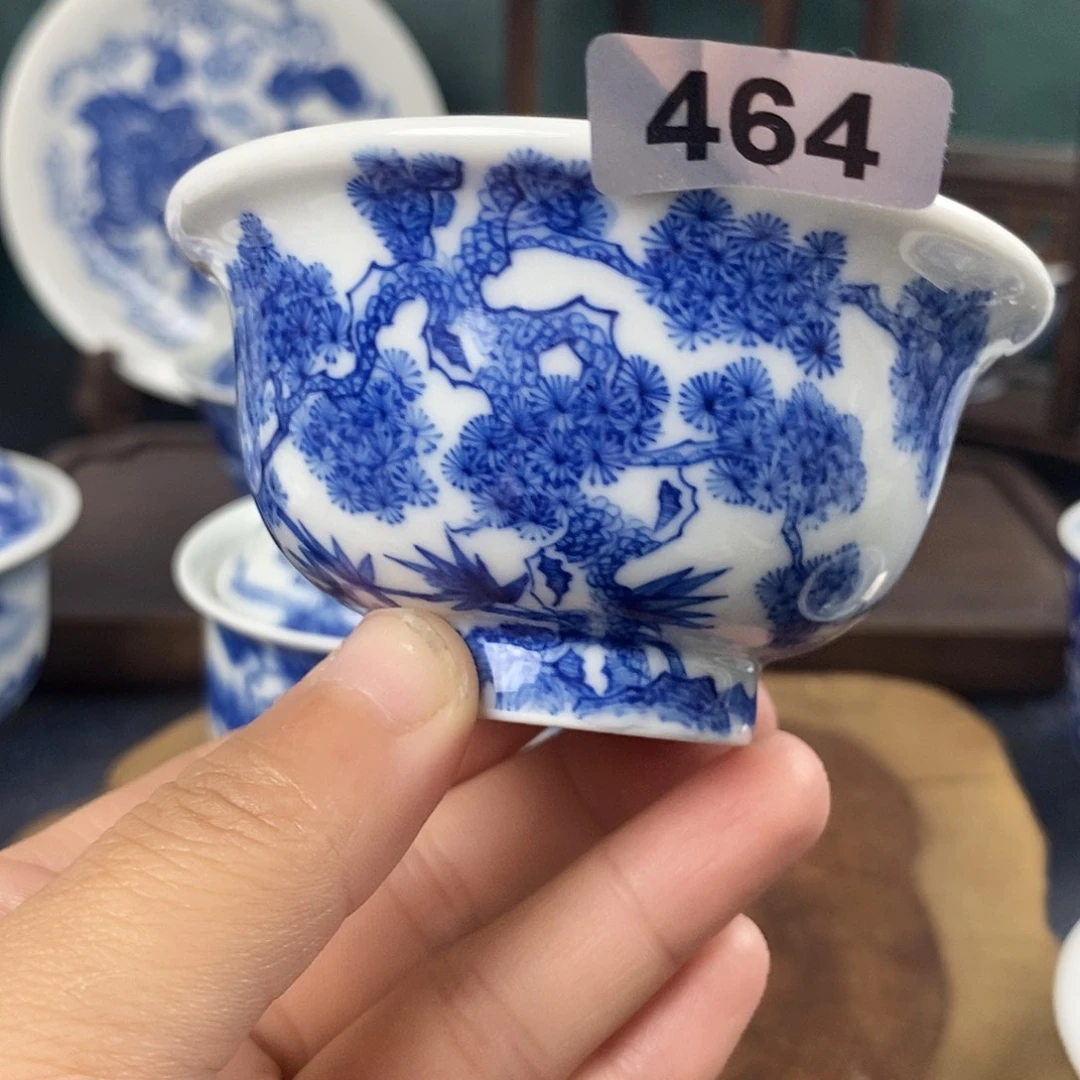 瓷片景德镇手绘青花茶器464