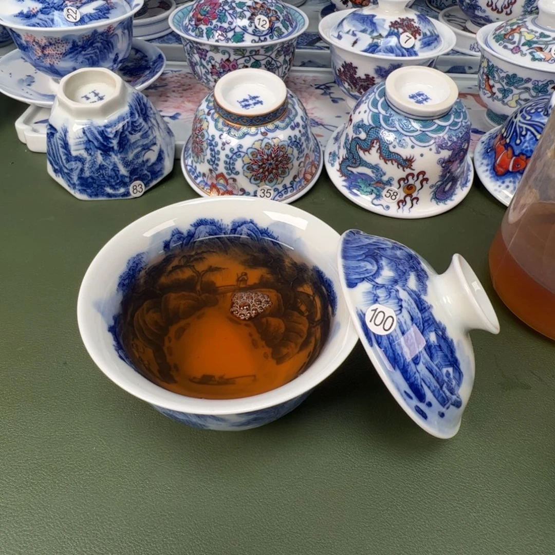 景德镇纯手工纯手绘茶具木木100