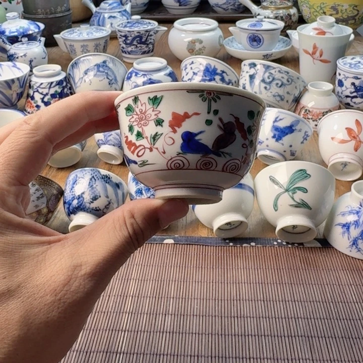 青花瓷器杯子茶具