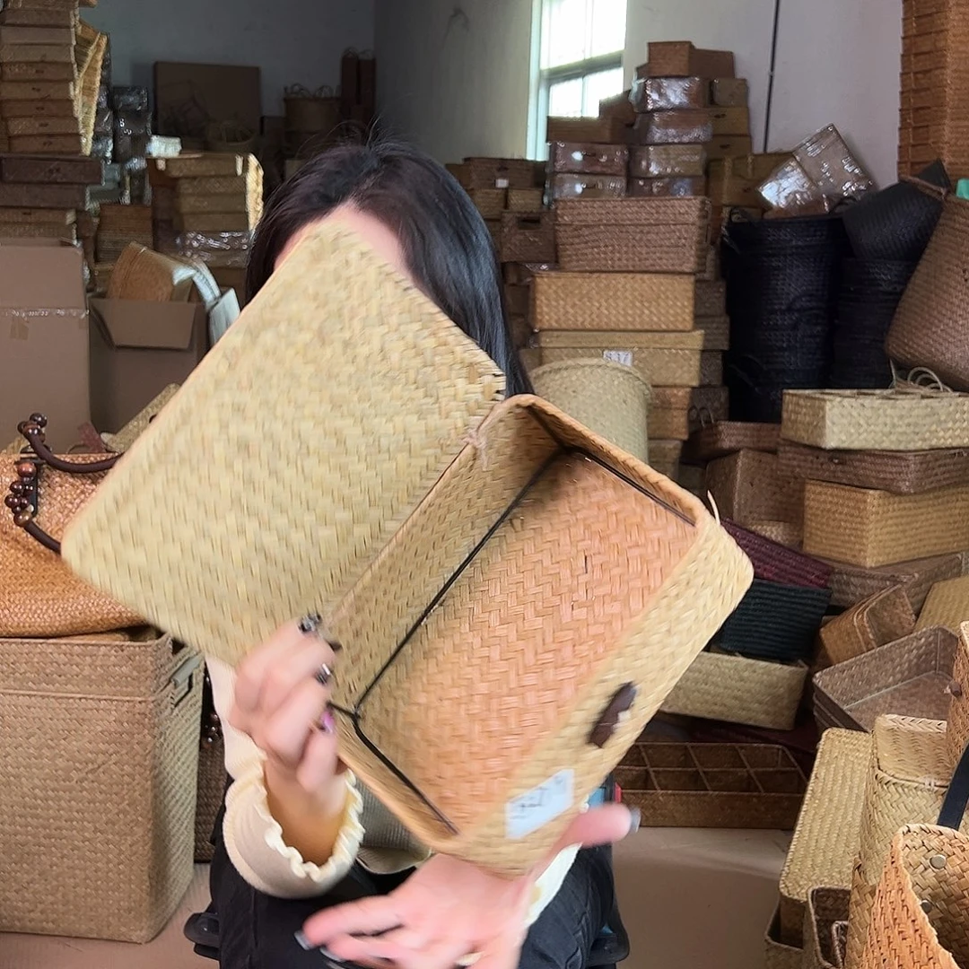 草编包/草编收纳盒微瑕疵