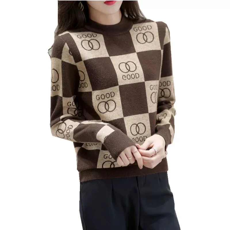 【尚品胖小妞】【双圆圈花】2025春季新款百搭时尚针织衫