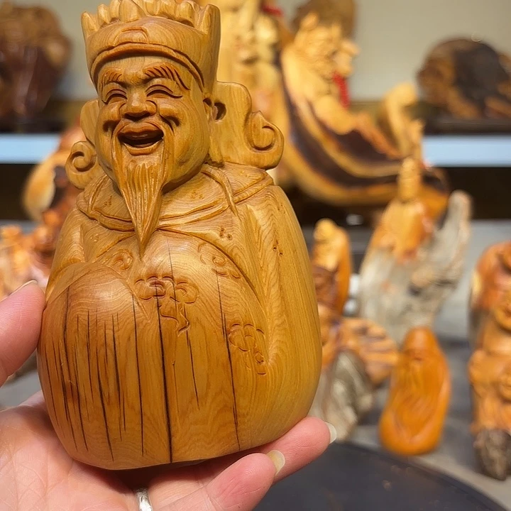 柏木太行崖柏财神爷