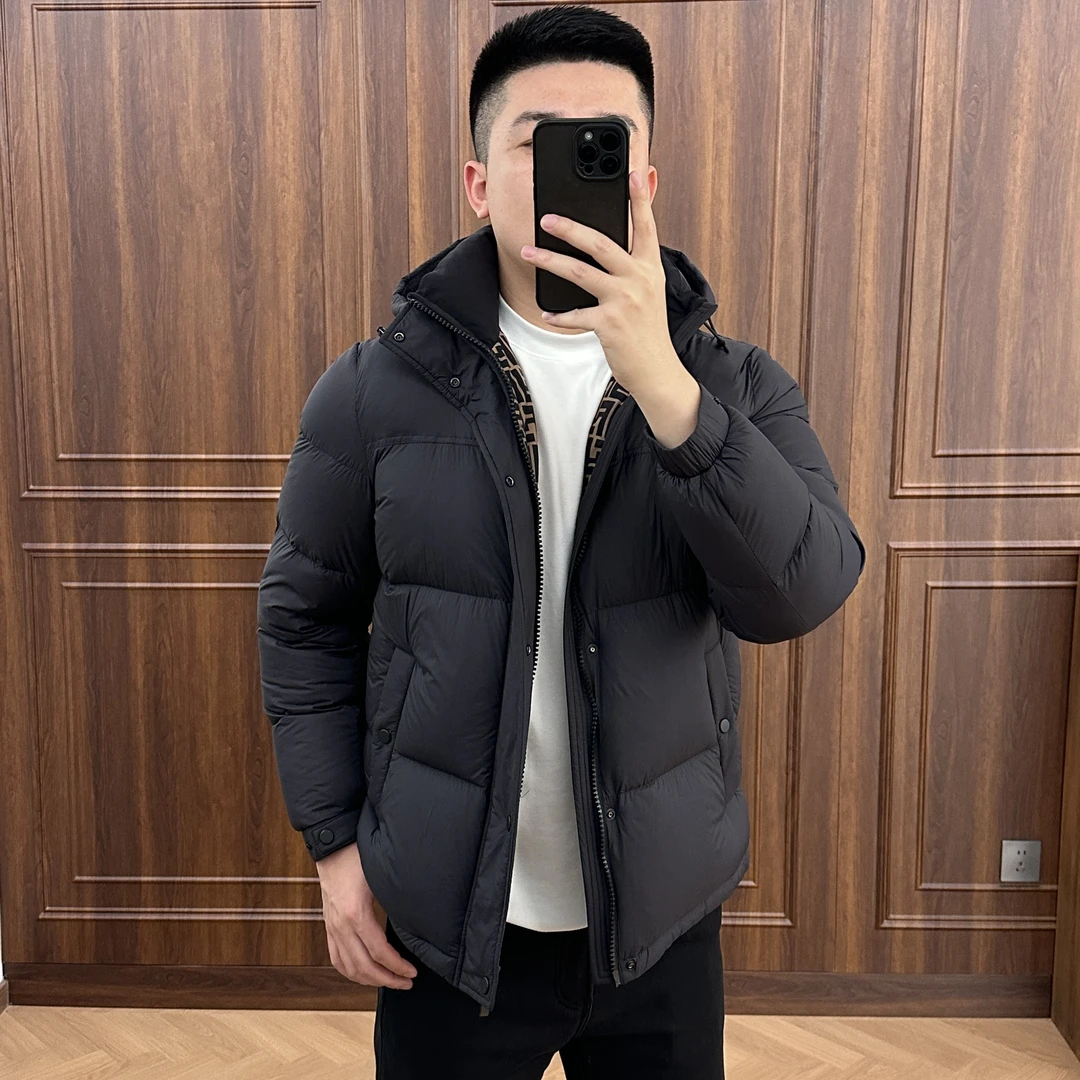 7005冬季男士高级加厚『鸭绒』连帽保暖羽绒服外套