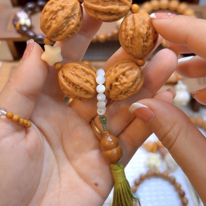 星月菩提手串秋子核桃手捻橄榄核葫芦