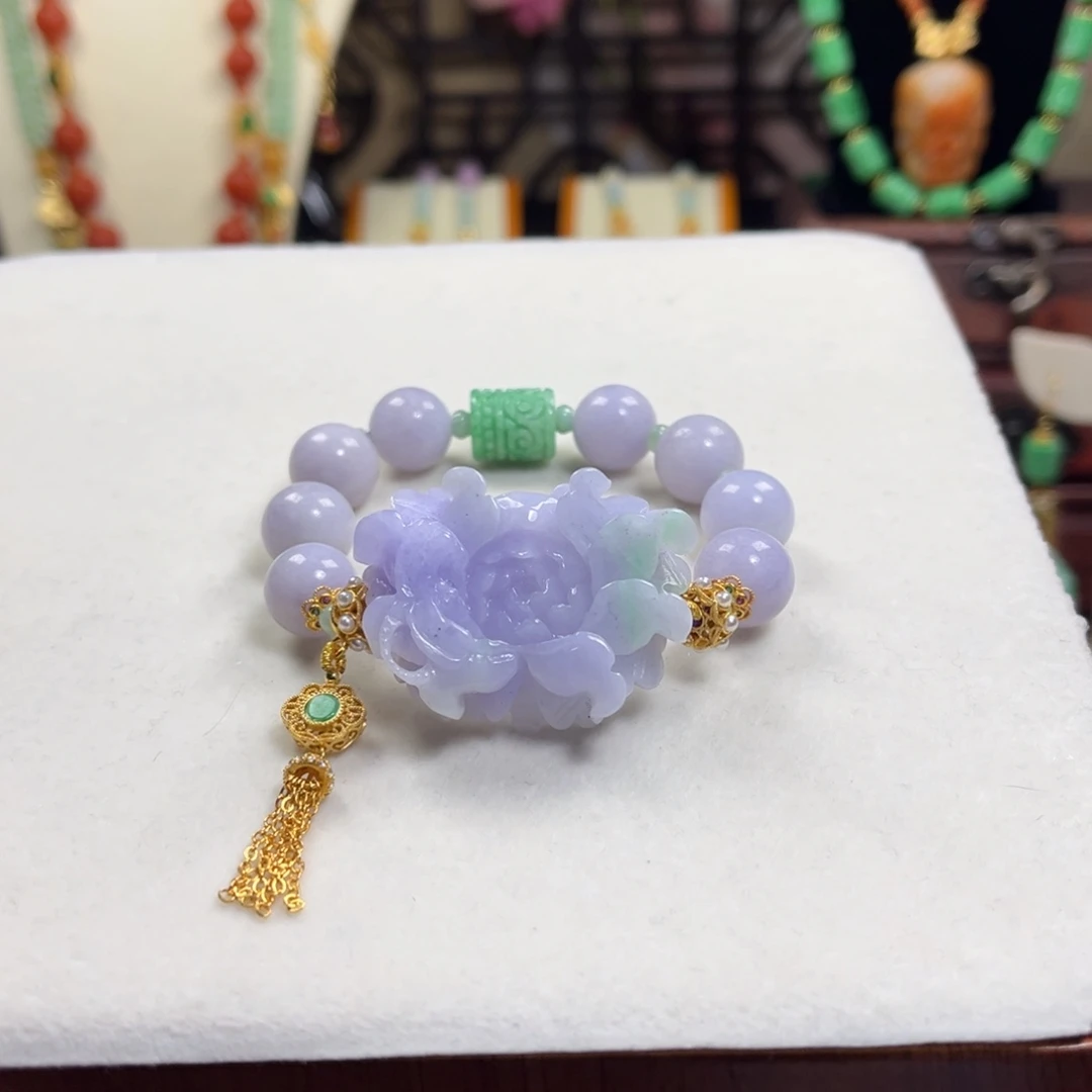 翡翠未镶嵌颈饰天然翡翠手链