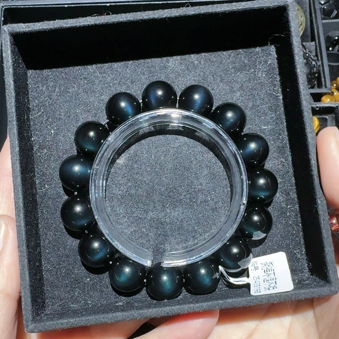 初***心黑曜岩未镶嵌手链
