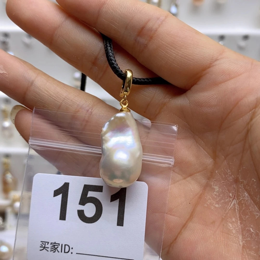 淡水珍珠颈饰银S925镶嵌151