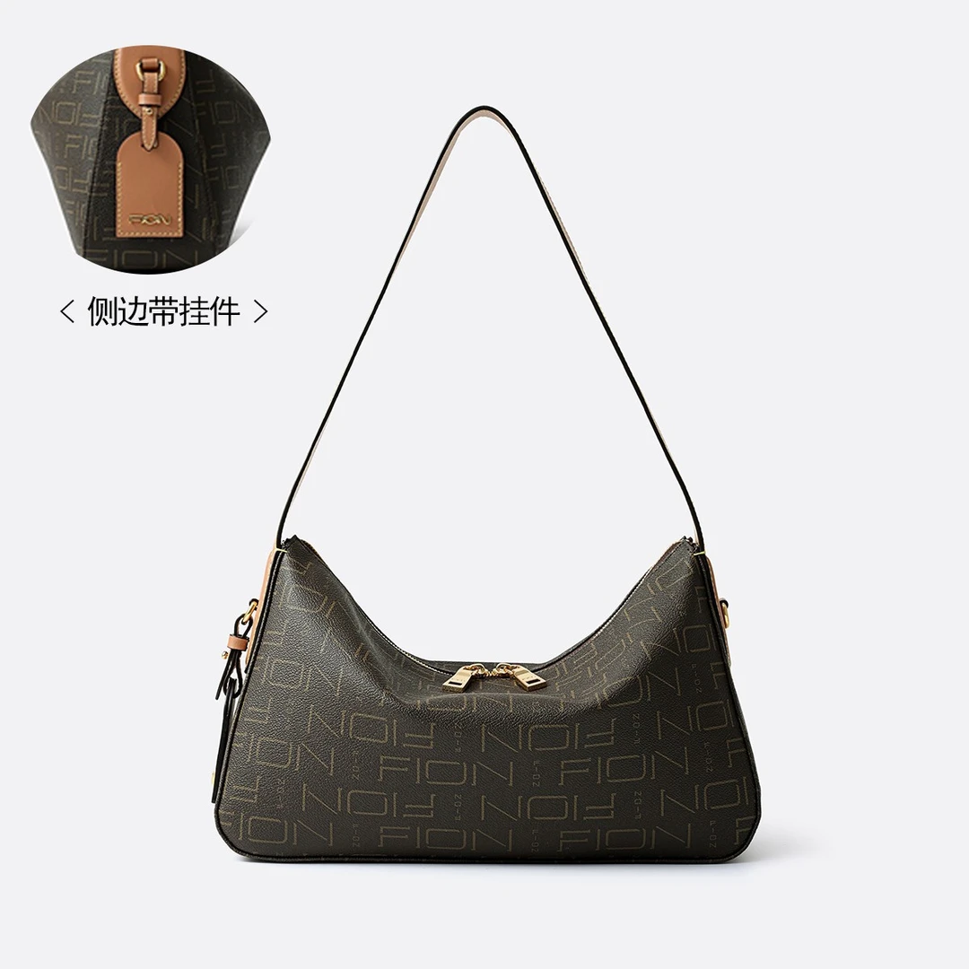 FION菲安妮箱包休闲百搭女士经典印花单肩肩包FAAFJPZ001