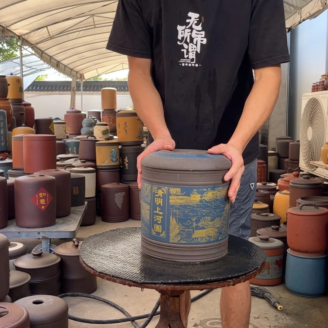 紫砂茶叶罐8饼茶叶罐