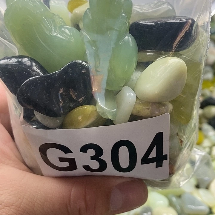 岫玉鱼缸石未镶嵌