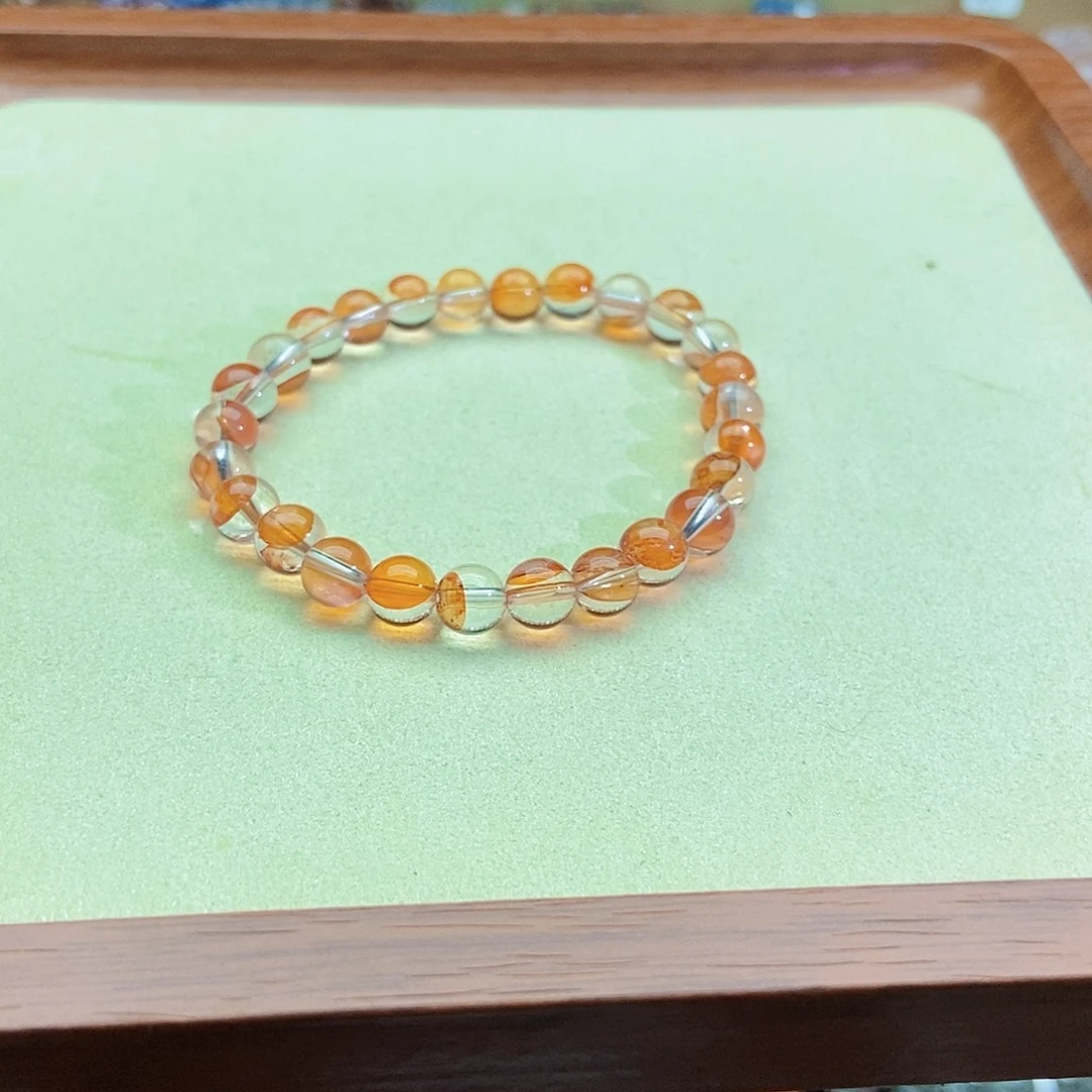 烟晶手串未镶嵌柒*糖纸胶花7