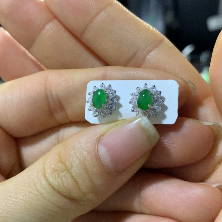 翡翠银S925镶嵌戒指