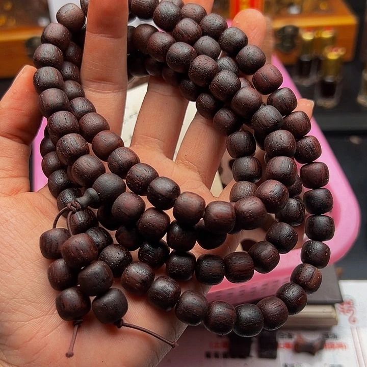 藤类?**?降真香缅甸东枝紫红油1.0老型108颗