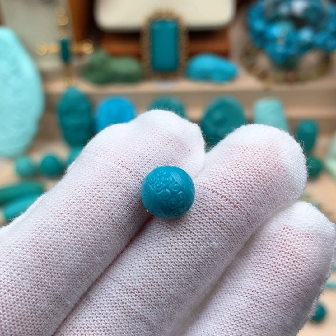 绿松石未镶嵌圆珠卡9