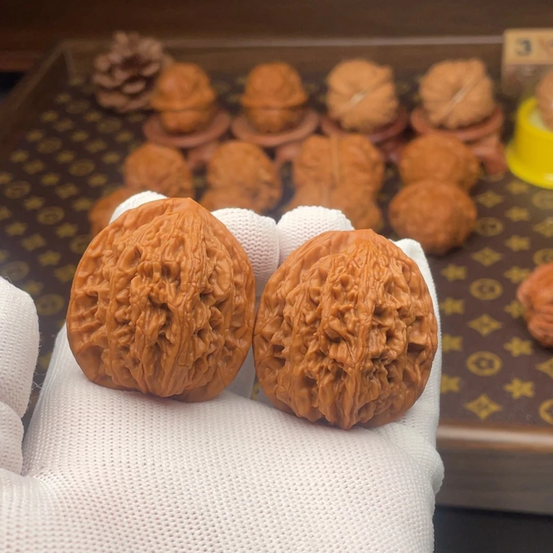 核桃文玩核桃麦穗虎头38