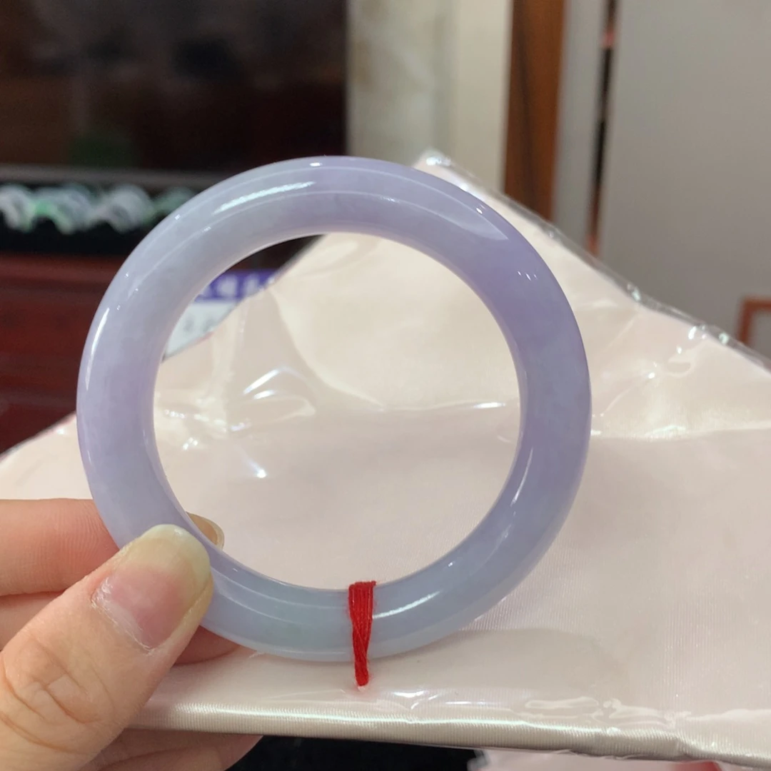 未镶嵌手镯翡翠缅甸a货翡翠手镯圈口54.7