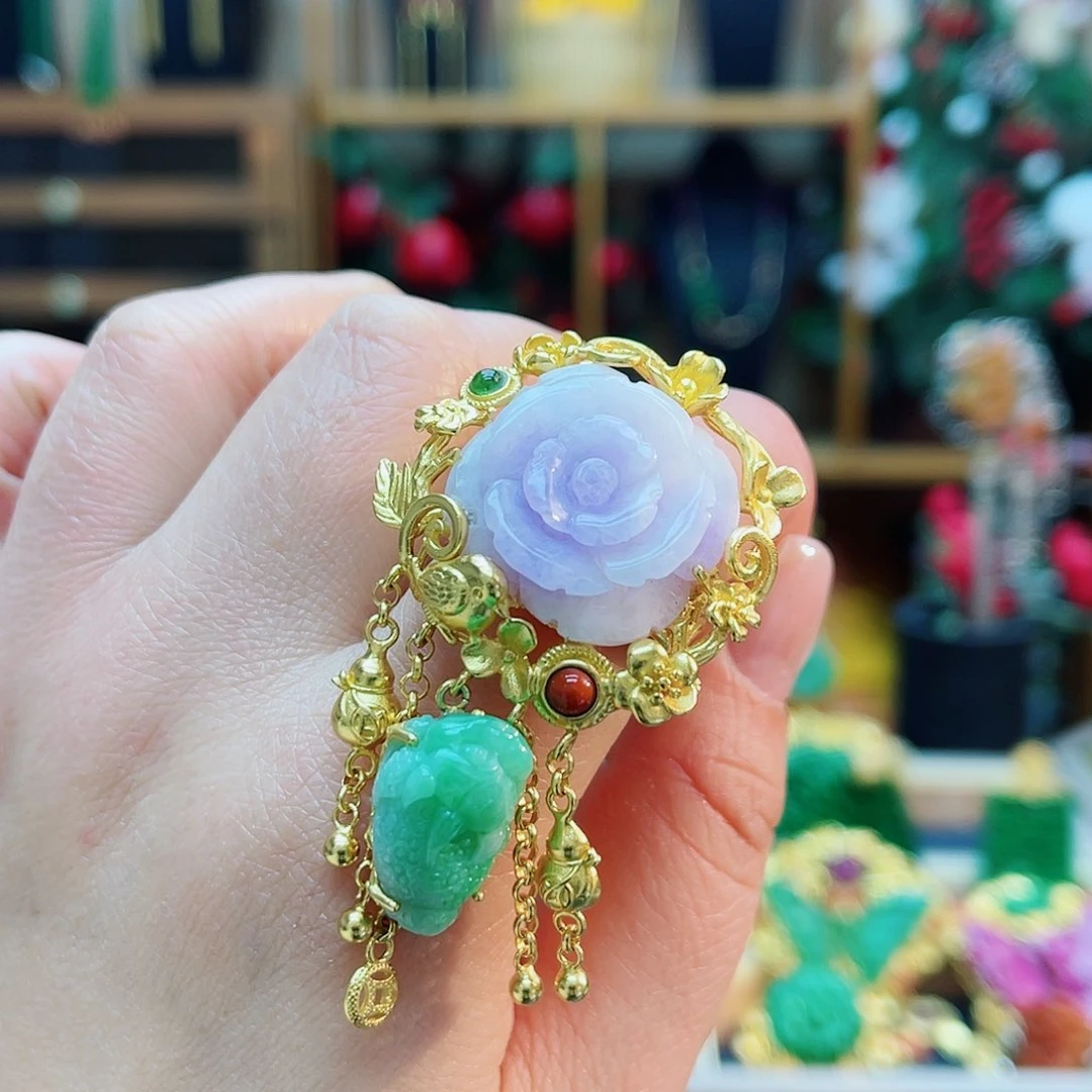 银S925镶嵌戒指翡翠48小时鉴赏期