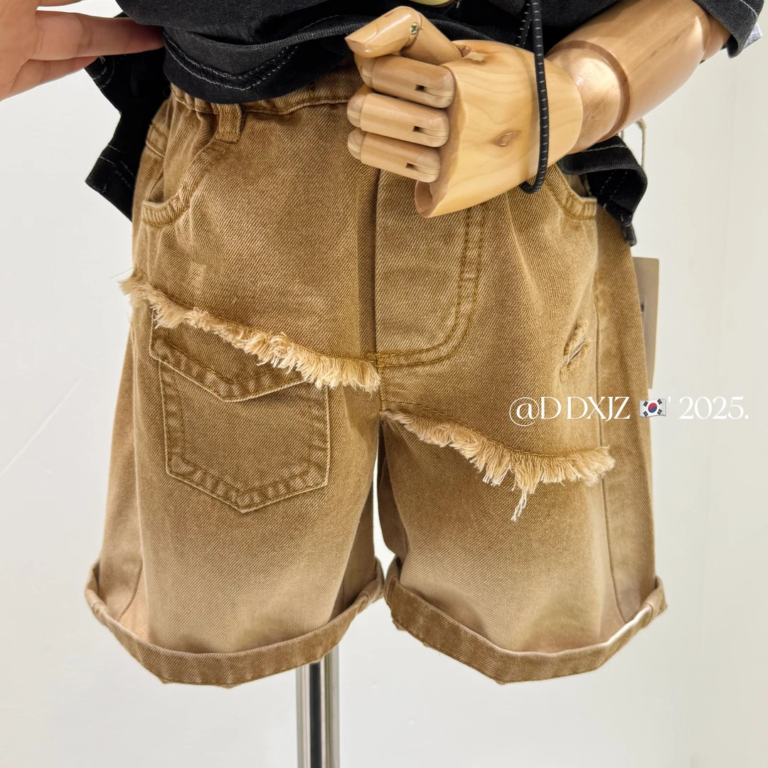 【捡漏】夏款韩系儿童休闲百搭男女童牛仔五分短裤DD35331