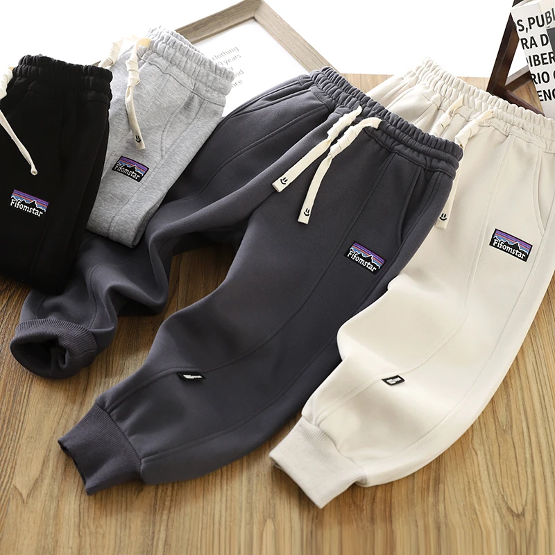 男童运动裤2025春秋新款儿童拼接帅气休闲裤中大童潮酷束口长裤子