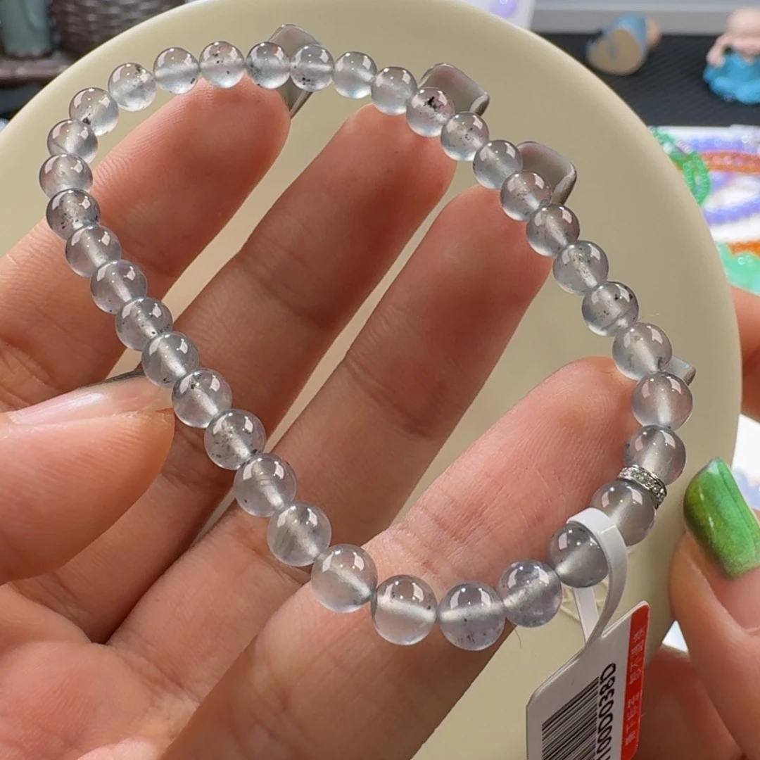 翡翠手链未镶嵌玻璃黑钢手串卡5 毕业！