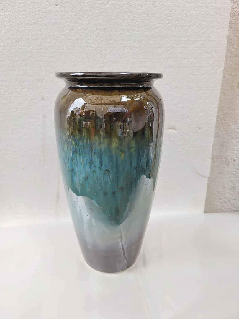 中式小陶瓷花瓶摆件客厅插花流釉鲜切花装饰