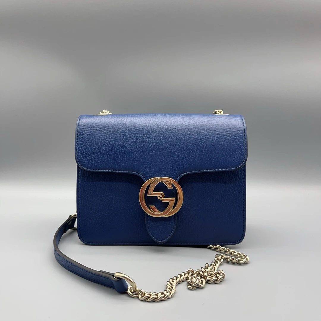 95新 GUCCI/古驰 蓝色单肩包 1600 1050