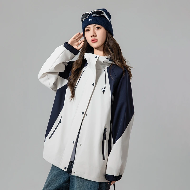 初高中学生秋冬风衣防风外套2025新款棉服少女大童加厚夹棉冲锋衣