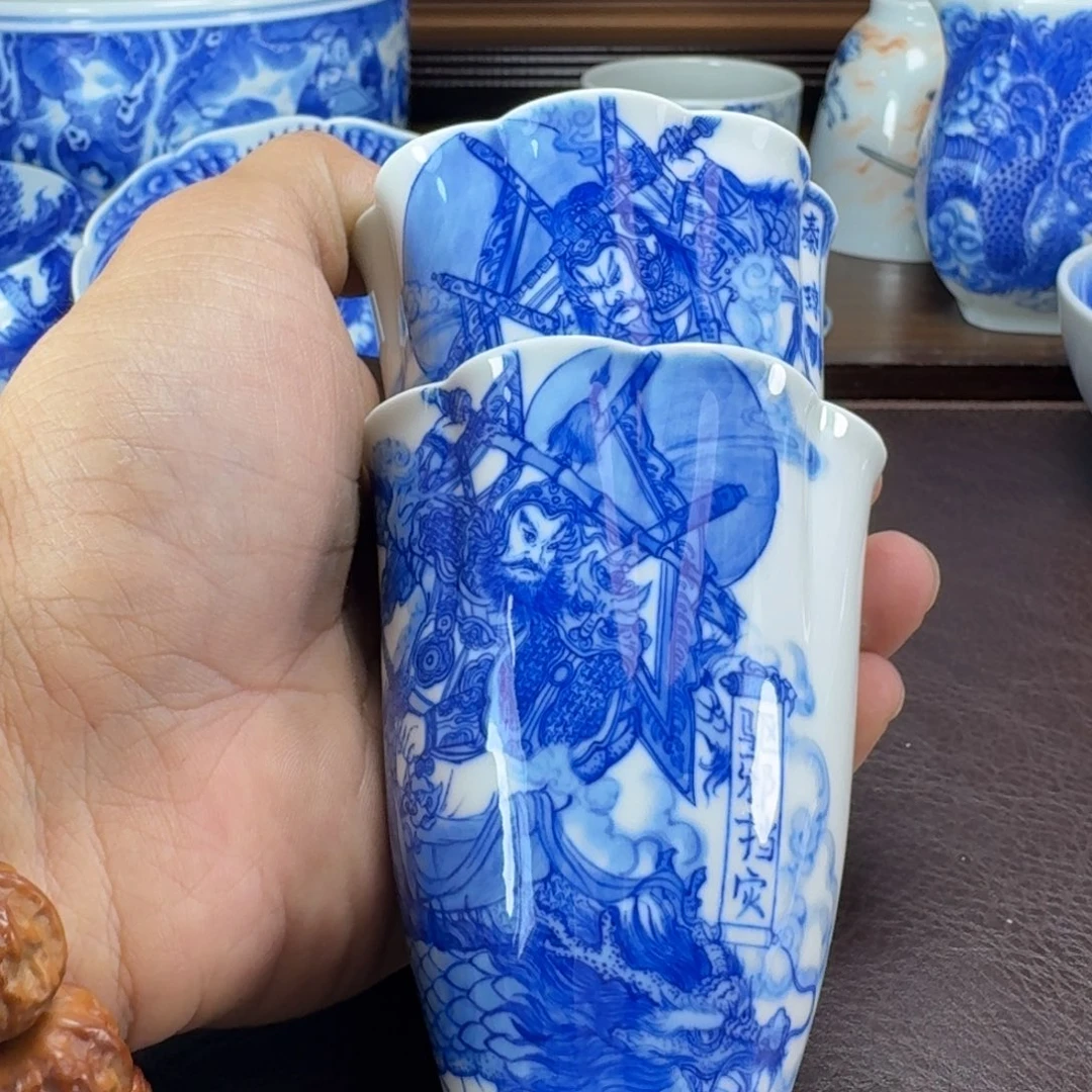 玩***志瓷片当代景德镇陶瓷手绘茶具