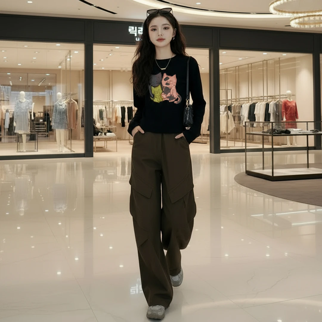 【开心猫喵】韩系秋冬装加绒长袖T恤女内搭显瘦修身打底衫C677