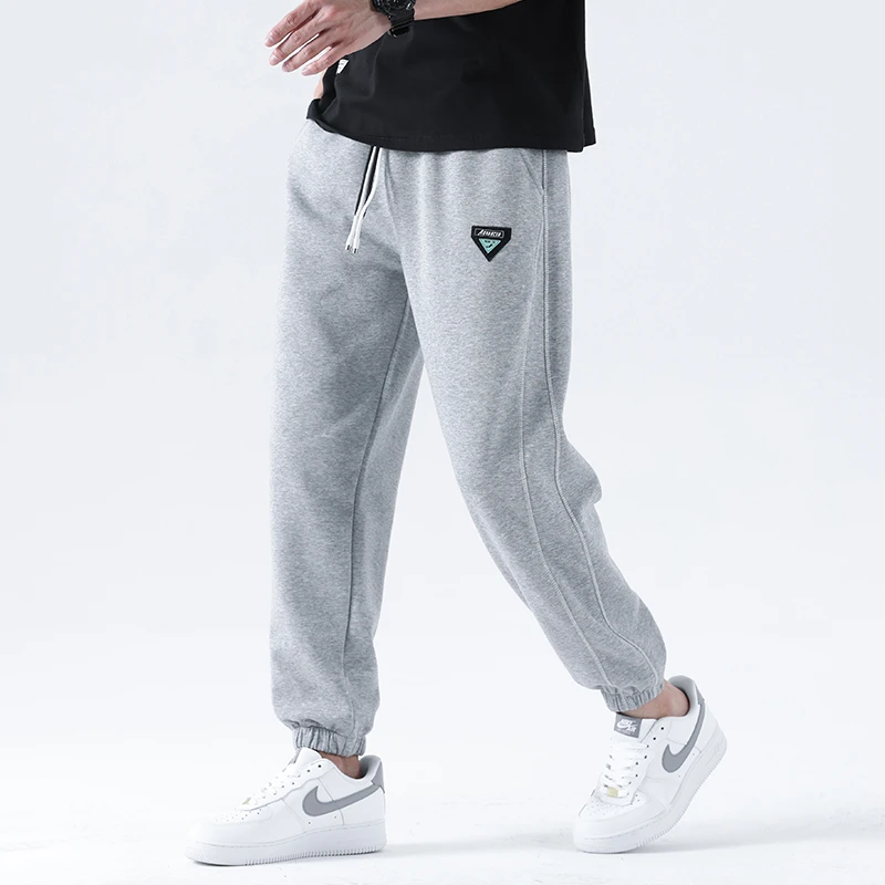 秋冬裤子男士加绒加厚运动裤宽松男裤垂感休闲裤百搭束脚卫裤潮牌