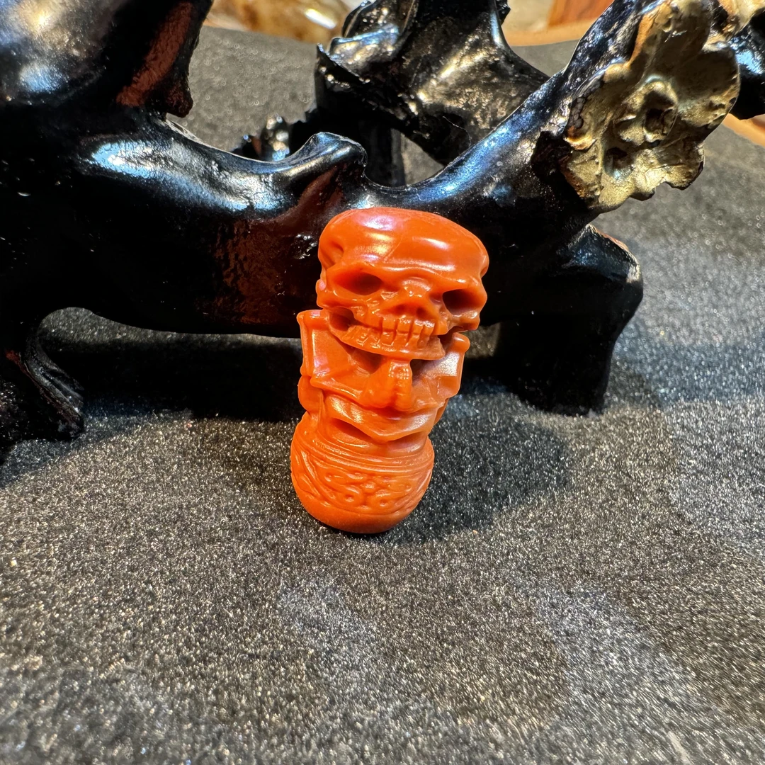 四九城收藏南红柿子黄尸陀林主天地孔万能配饰男女同款