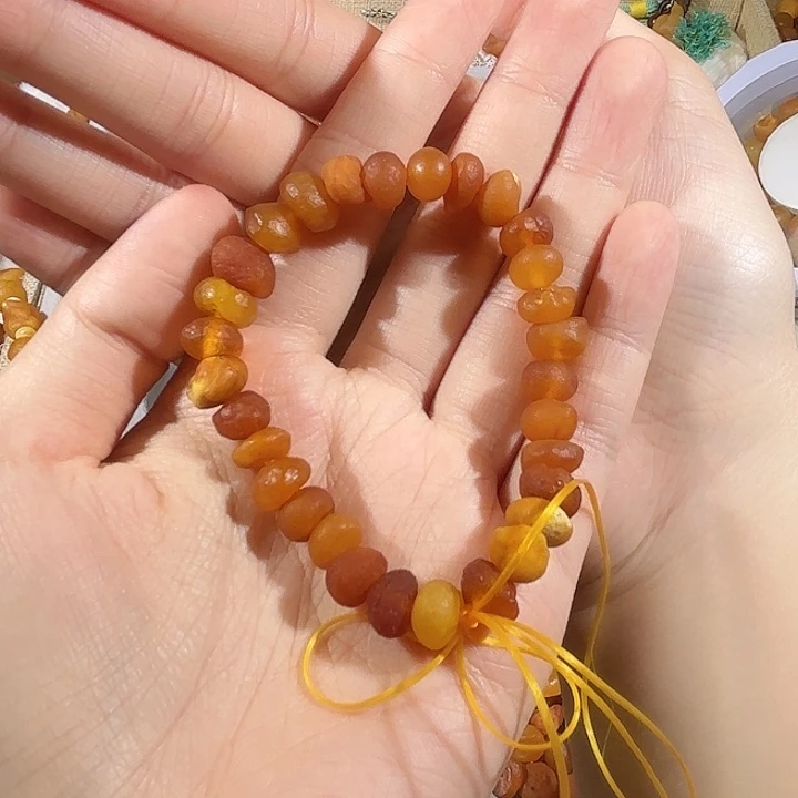 琥珀未镶嵌手链蜜蜡海漂手串