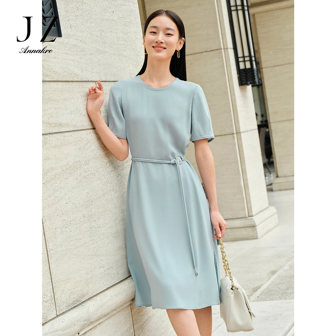 【薄荷曼波】玖姿安娜蔻JTEX50137简约收腰连衣裙女夏季新款
