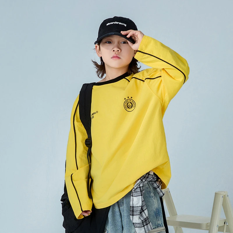 童装男童春季新款韩版运动服长袖T恤2025新款中大童休闲上衣春秋t