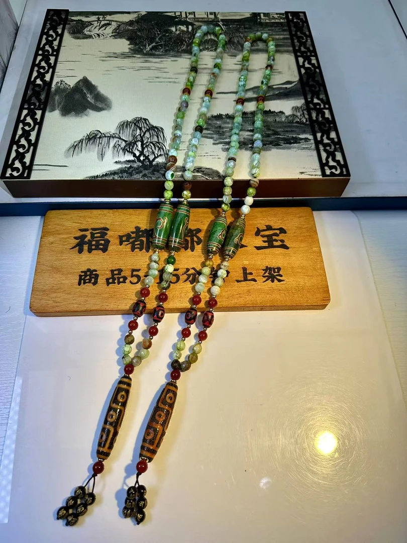 S7704【福嘟嘟珠宝】龙帝寿喜桶珠玛瑙项链--多样性只发一件