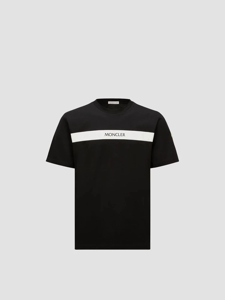 MONCLER/盟可睐  条纹印花纯棉T恤 2521040/042白