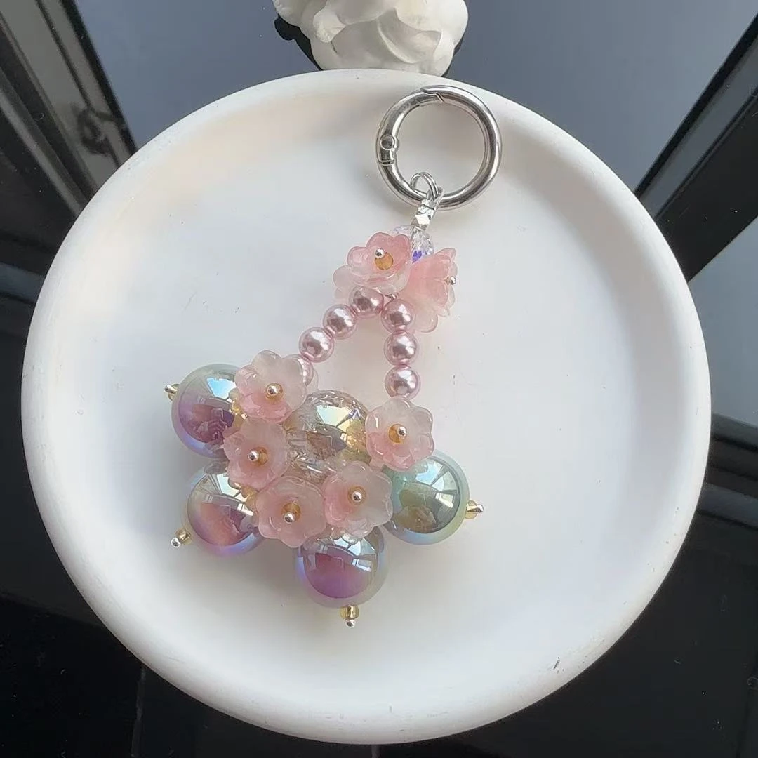 B181  三色云彩星星  原创设计手机链