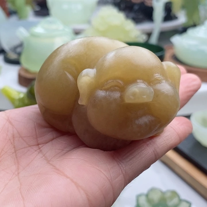 岫玉四大名玉茶宠未镶嵌