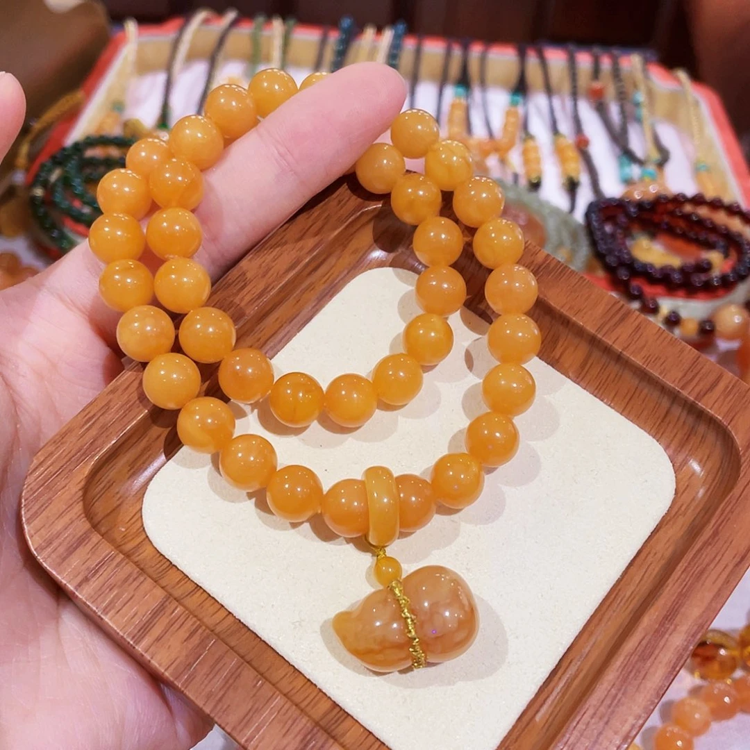 蜜蜡未镶嵌手串手串