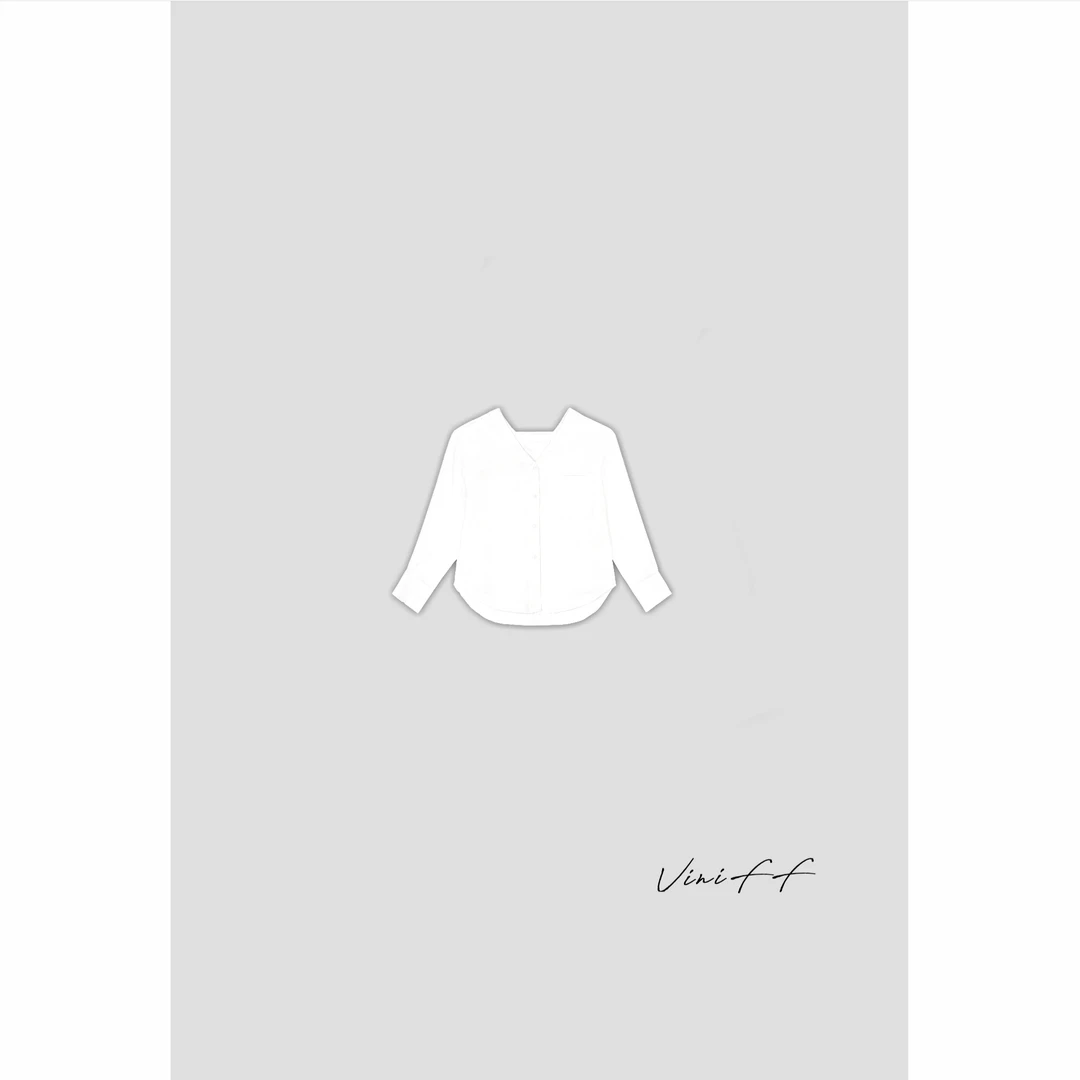 ViniFF薇妮｜休闲百搭V领衬衣S10932