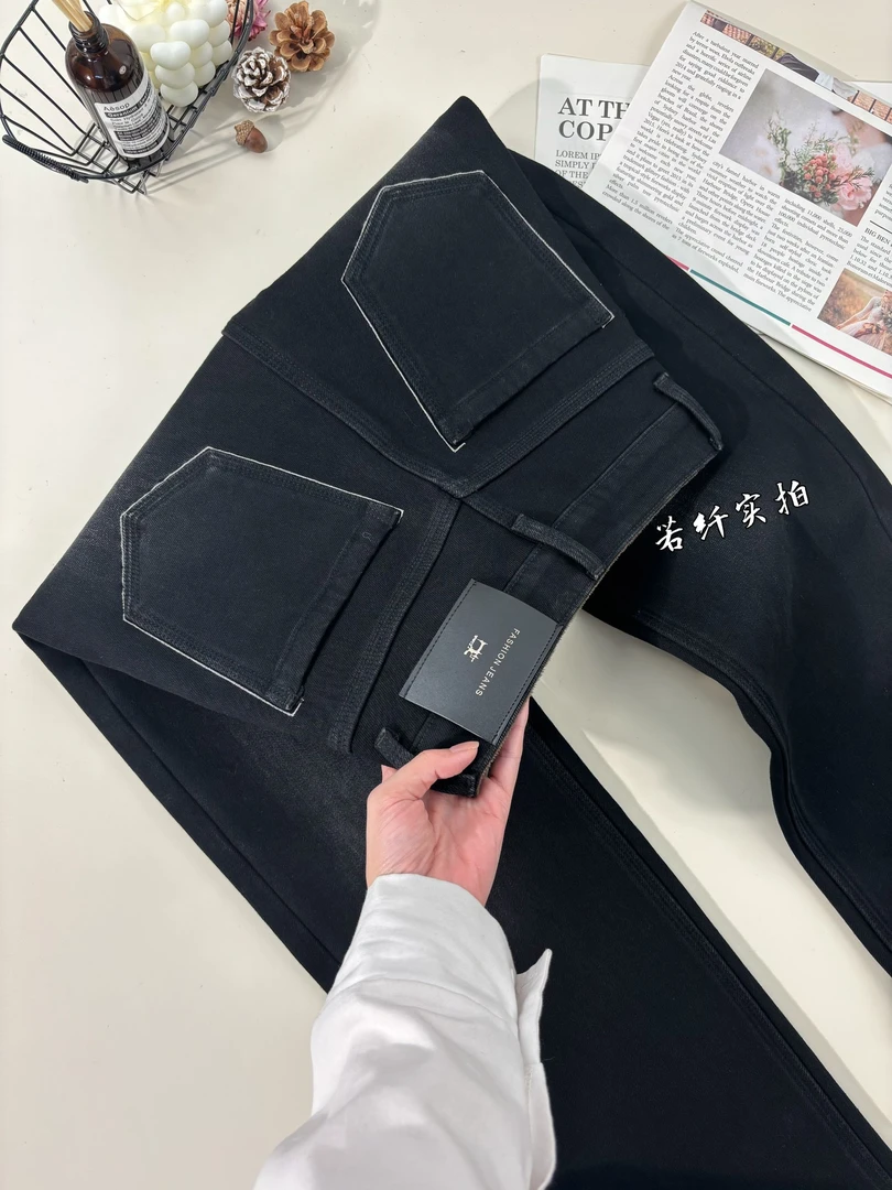Pretty Silhouette/若纤若纤Z4正品（八面弹）百搭窄版直筒裤显瘦