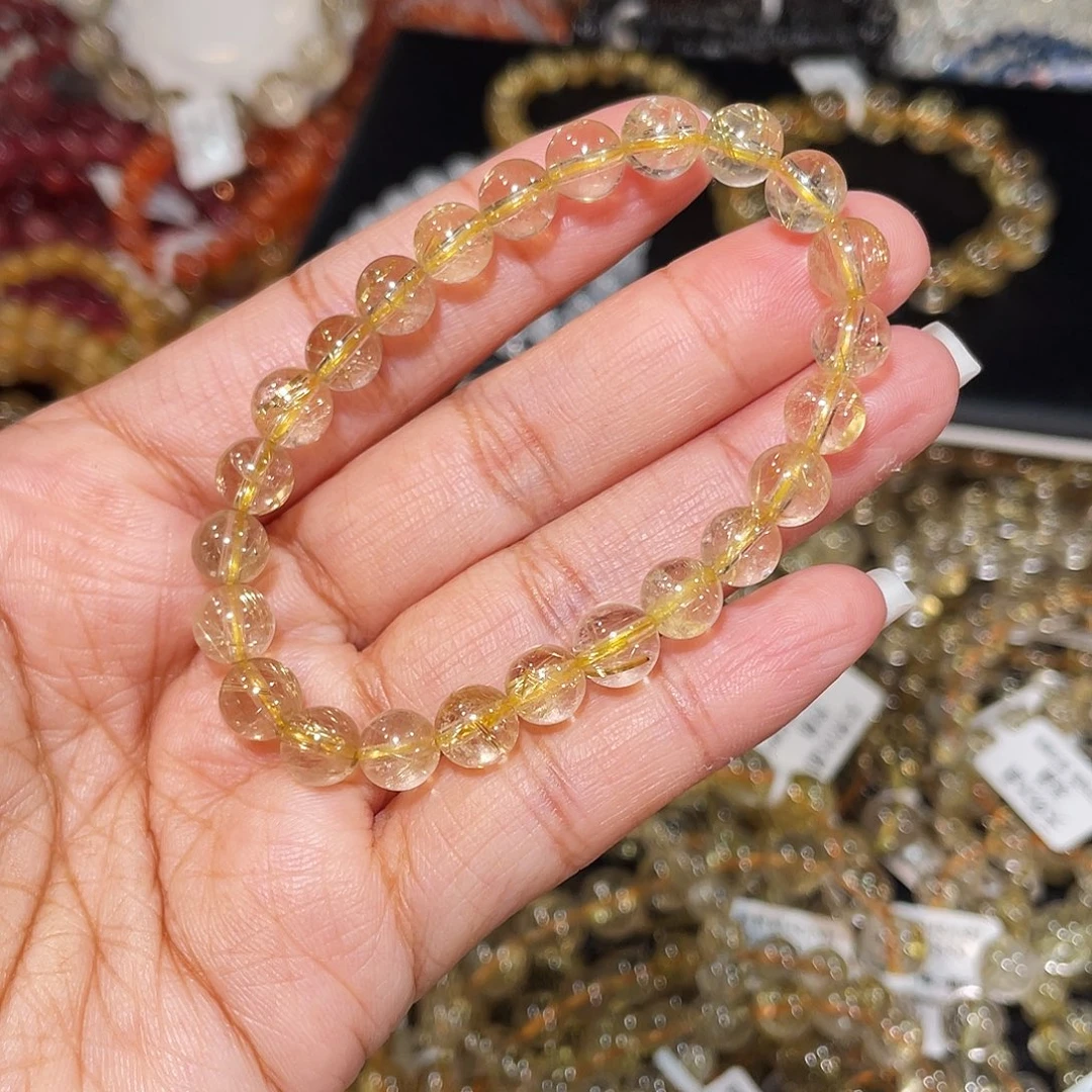 未镶嵌发晶手串已实名金发7m