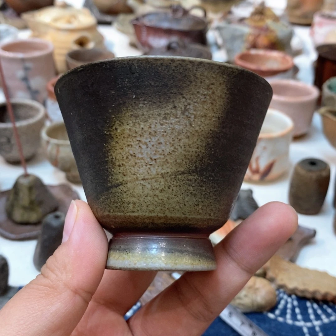 柴烧侘寂粗陶茶具