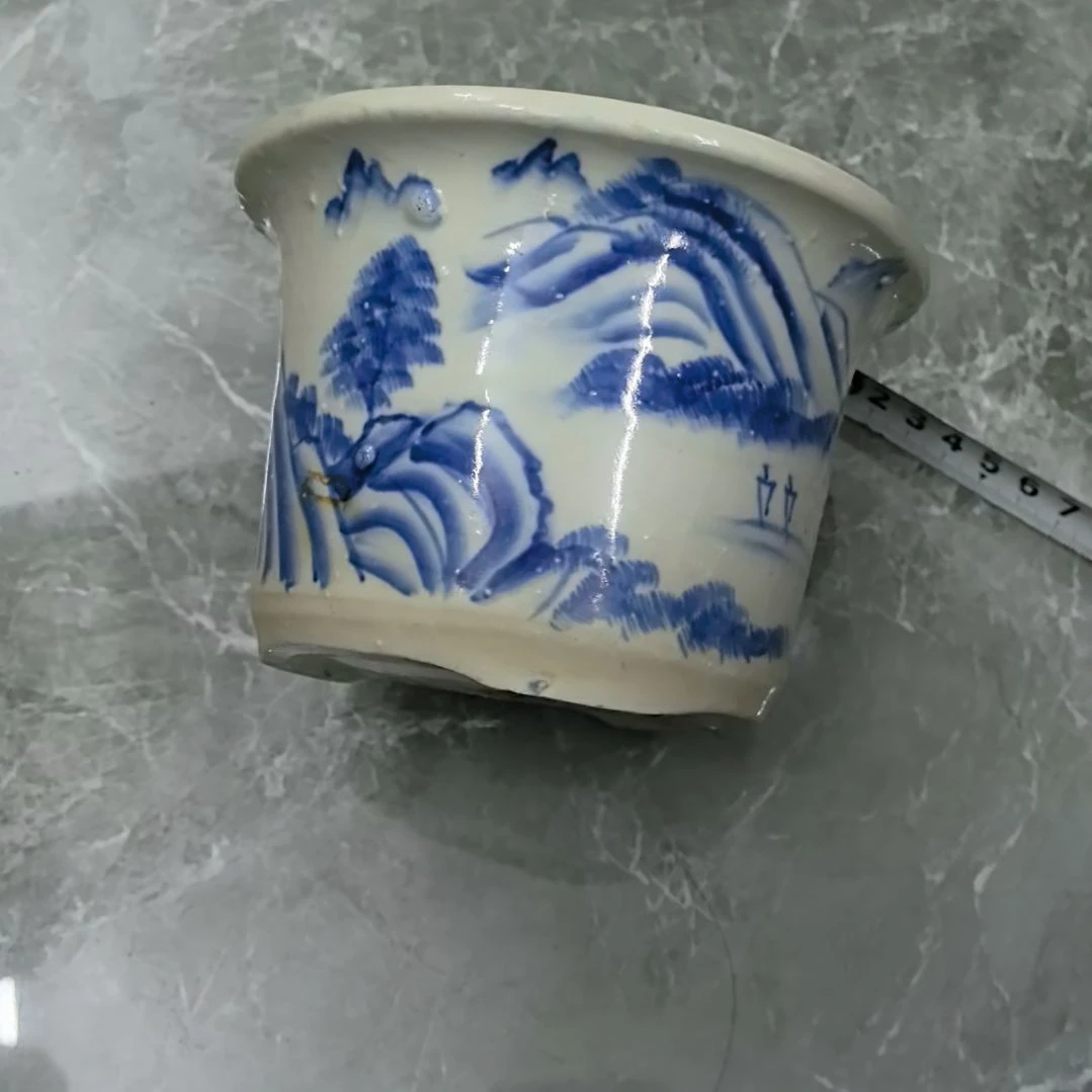 青花瓷别****?瓷器花盆一个包邮