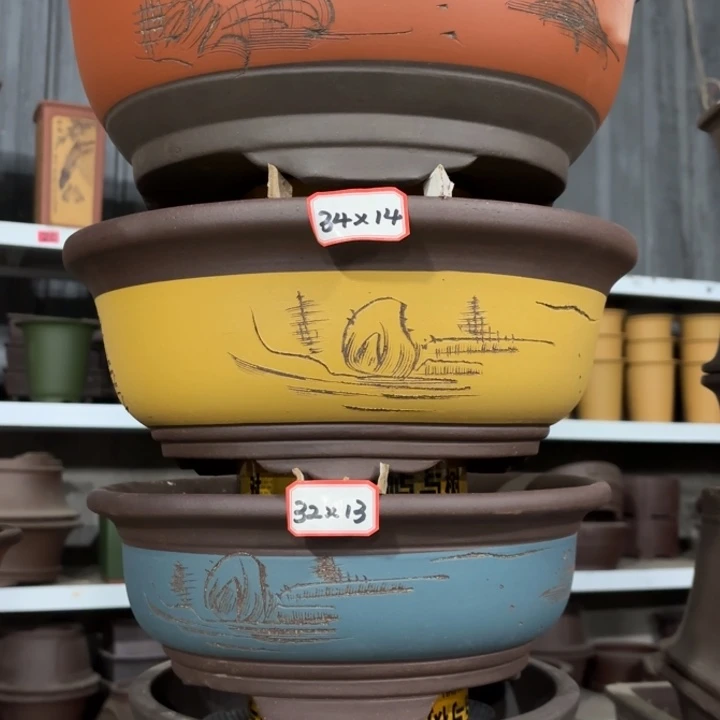 紫砂花盆100.-4。
