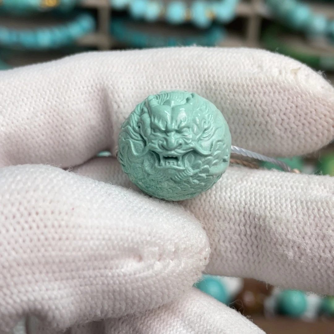 绿松石未镶嵌龙珠
